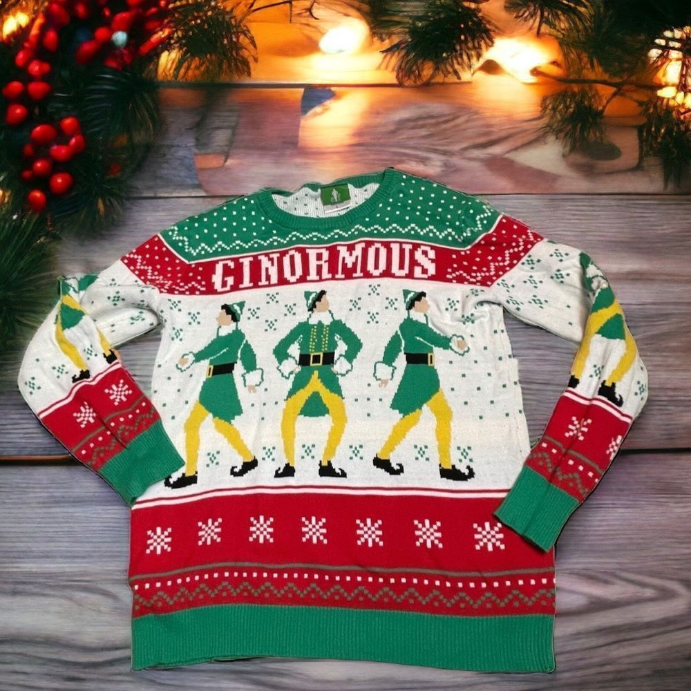 ✔️ ELF GINORMOUS Christmas Sweater Size Large UNISEX